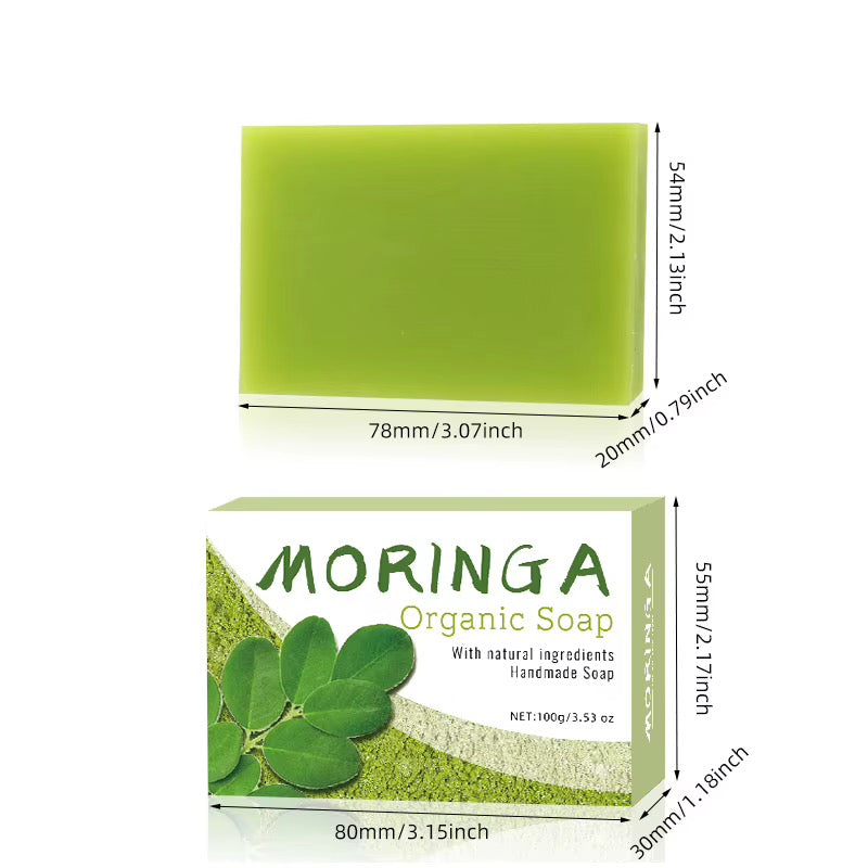 Flawless Royal Glow Moringa Soap 100% Organic Natural Moringa Seed Bar Soap-Moisturizing Anti-Aging for All Skin Types